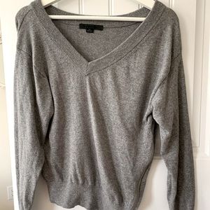 Alexander Wang Wool Asymmetrical Off-Shoulder Jumper with Side Zipper